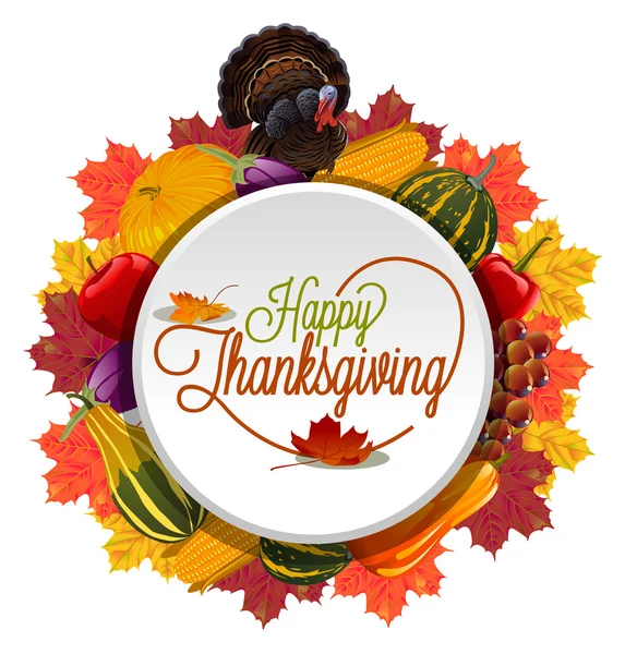 Fond de carte de thanksgiving — Image vectorielle