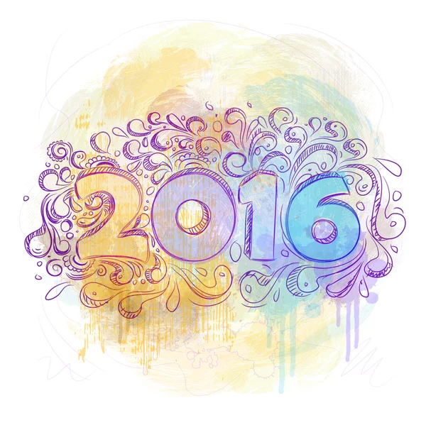 2016, felice anno nuovo — Vettoriale Stock