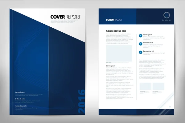 Modern Cover Annual Report Brochure - brosur bisnis - Sampul katalog, desain selebaran, ukuran A4, halaman depan dan halaman belakang. Mudah digunakan dan disunting. Templat Tata Letak Vektor  . - Stok Vektor