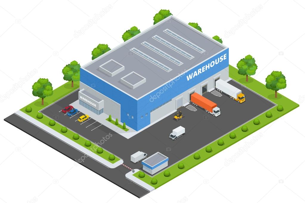 Set of flat vector on the theme of Logistics, Delivery,  Warehouse, Freight, Cargo, Transportation. Storage of goods.  Vector 3d isometric illustration