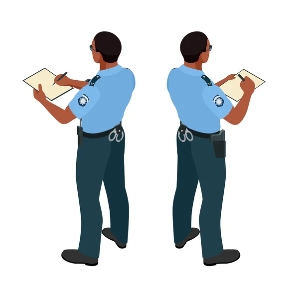 Policeman in uniform. Policeman icon. Policeman vector. — 图库矢量图片