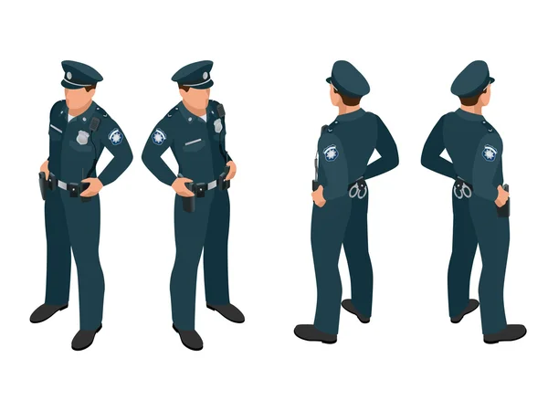 Policeman in uniform. Policeman icon. Policeman vector. — Stok Vektör