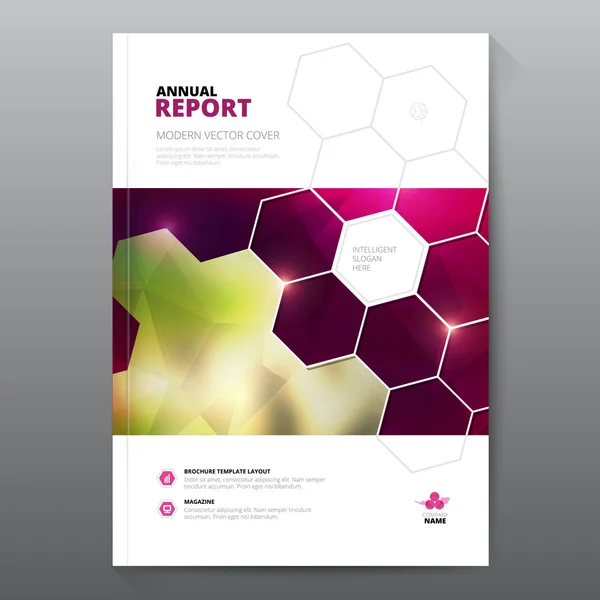 Różowy raport roczny ulotka Broszura ulotka szablon format A4, projekt okładki książek, streszczenie niebieskie szablony prezentacji — Wektor stockowy