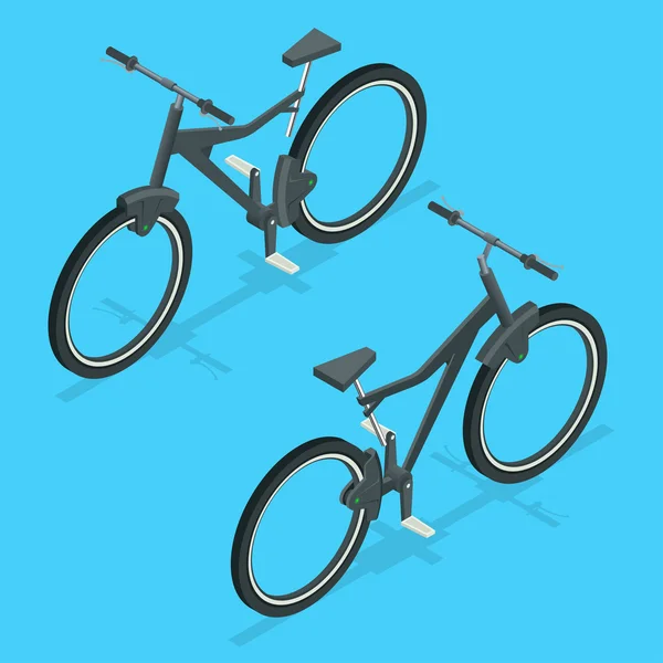 Bicicletta sportiva moderna isometrica isolata su sfondo bianco Alta risoluzione . — Vettoriale Stock