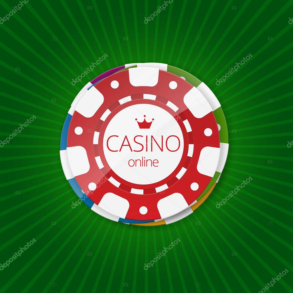 Online casino banner. Online Casino Gambling Concept