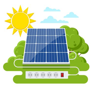 Güneş paneli. Yenilenebilir enerji kaynakları. Yedek enerji depolama sistemi.