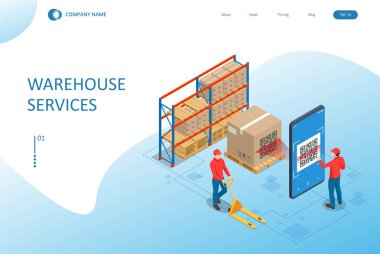 Isome Lojistik ve Depo. Modern Depo. Lojistik Teslimat Servisi Konsepti