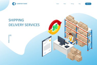 Isome Lojistik ve Depo. Modern Depo. Lojistik Teslimat Servisi Konsepti