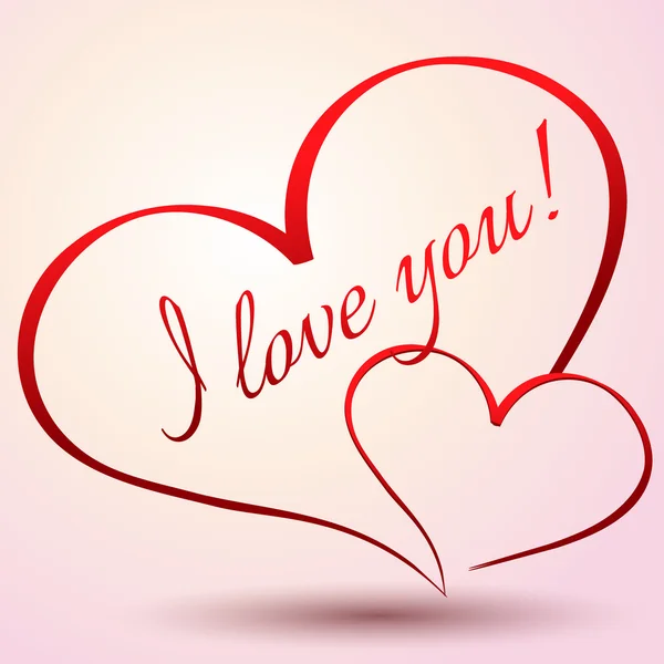 I love you  in the heart - Valentine's day — Stock Vector