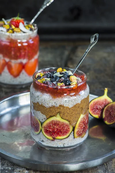 Chia seed pudding — Stock Photo, Image