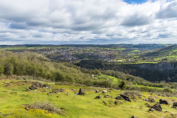 Anglický venkov, Derbyshire, Velká Británie — Stock fotografie