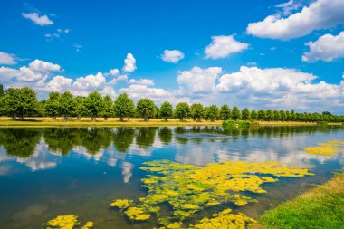 Hampton Court parkta uzun su kanalı