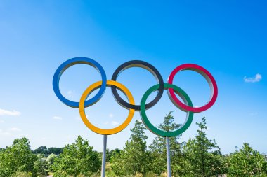 Yeni Kraliçe Elizabeth Olimpiyat Parkı Olimpiyat Oyunları sembolünde