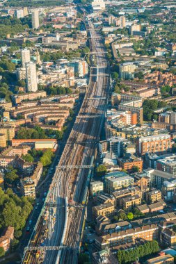 Londra şehir manzarasının havadan görüntüsü