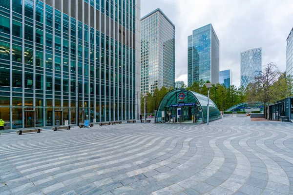 Londra Regno Unito Novembre 2020 Tranquilla Stazione Della Metropolitana Canary — Foto Stock