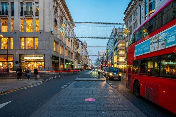 London Storbritannien December 2020 Denna Jul Oxford Street Upplyst Med — Stockfoto