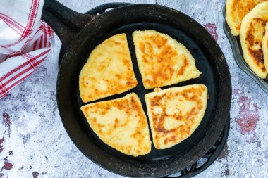 Traditional Scottish tattie scones - overhead view