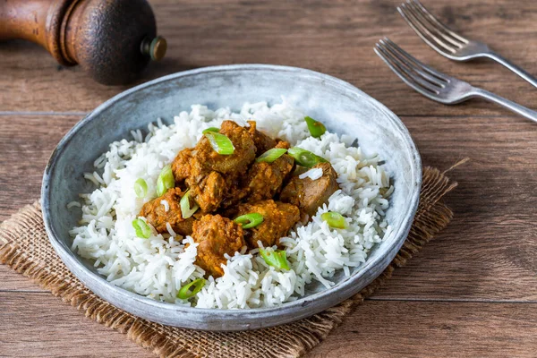 Tamarind duck curry with basmati rice