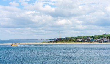 Berwick-upon-Tweed, Northumberland İngiltere 'deki Tweed Nehri' nin karşısına bakın..