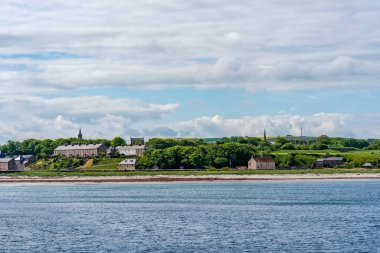 Berwick-upon-Tweed, Northumberland İngiltere 'deki Tweed Nehri' nin karşısına bakın..
