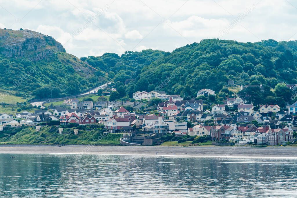 View of Penrhyn-side across Llandudno Bay, located in the county of Clwyd, North Wales