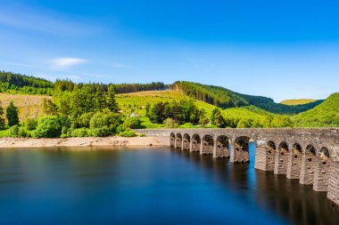 Garreg Ddu Barajı ve Rezervuar, Powys, Galler 'deki Elan Vadisi, Uzun Exsposure etkisi