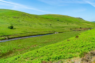 Galler 'in güzel kırsal manzarası Elan Vadisi, Powys, Galler