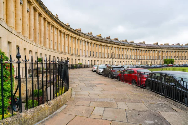 Bath Egyesült Királyság Június 2021 Kilátás Royal Crescent Bath Kilátással — Stock Fotó