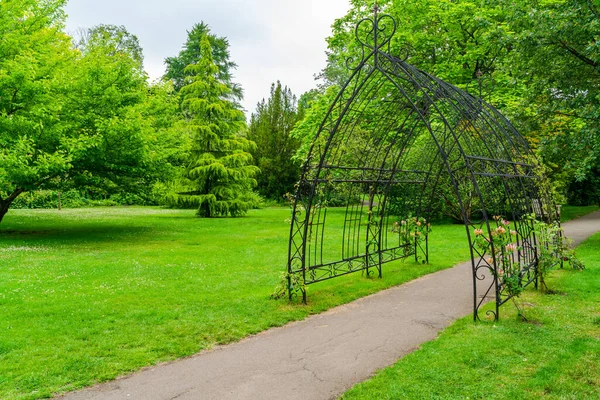 Fák Pergola Egy Nyilvános Kertben Bath Egyesült Királyság — Stock Fotó