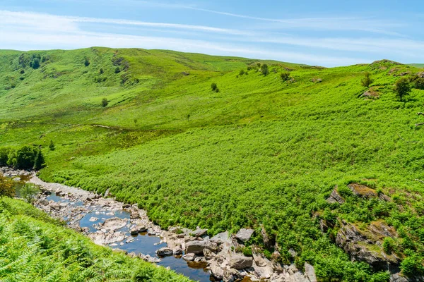 Över Vackra Walesiska Landsbygden Elan Valley Powys Wales — Stockfoto