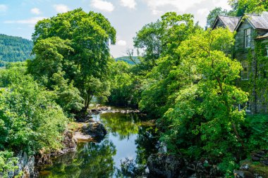 Llugwy Nehri Betws-y-Coed, Galler.