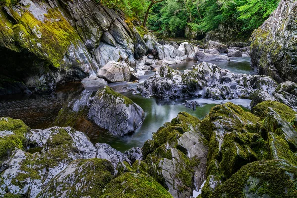 Picturesque Fairy Glen Gorge Ffos Anoddun Betws Coed North Wales — Stock Photo, Image