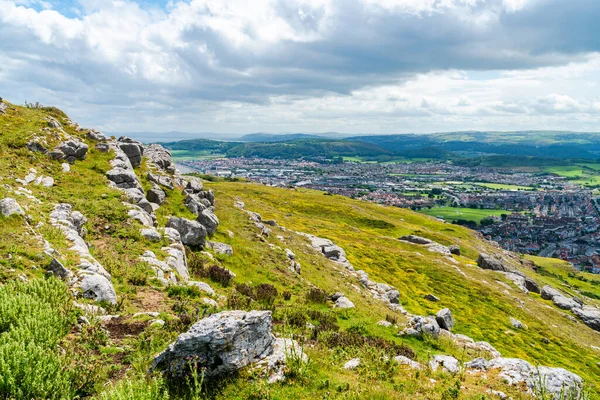 Utsikt Över Llandudno Med Omnejd Från Great Orme Headland Wales — Stockfoto