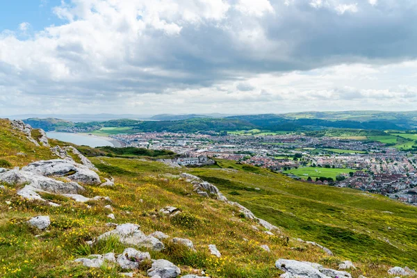 Uitzicht Vanaf Great Orme Landtong Llandudno Wales — Stockfoto