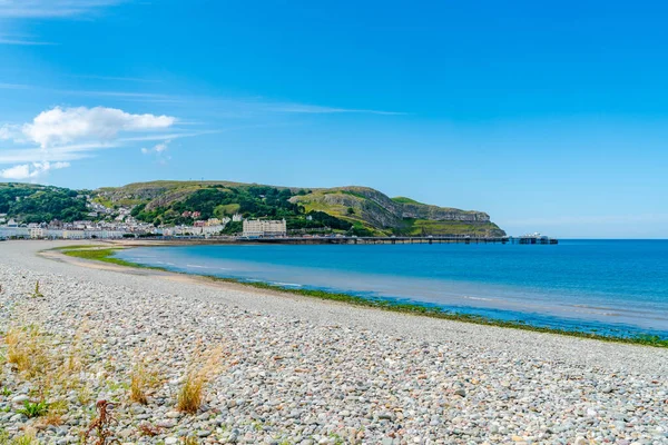 Vista Playa North Shore Llandudno Muelle Llandudno Great Orme Gales — Foto de Stock