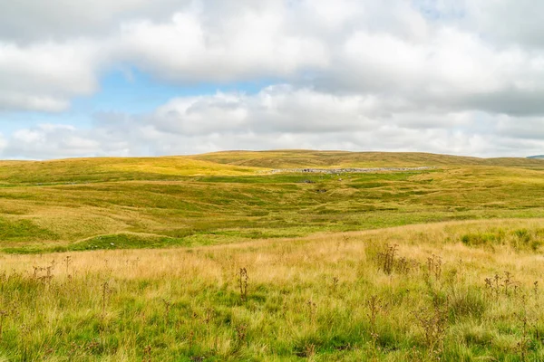 Szeroki Widok Panoramiczny Piękny Krajobraz Wiejski Yorkshire Dales North Yorkshire — Zdjęcie stockowe