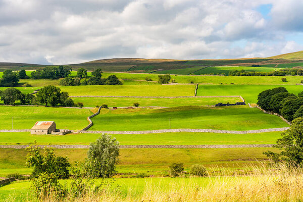 Beautiful rural landscape in Yorkshire Dales, North Yorkshire, UK