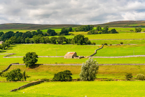 Beautiful rural landscape in Yorkshire Dales, North Yorkshire, UK