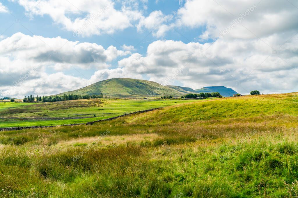View of rural landscape in Yorkshire Dales, North Yorkshire, UK