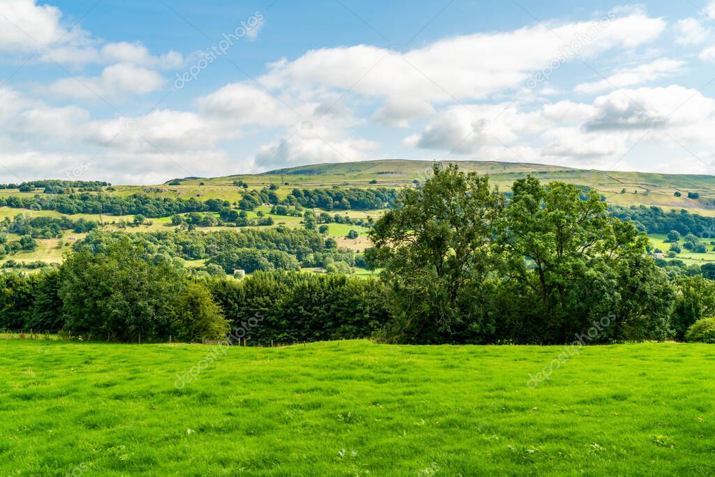 Beautiful rural landscape in Yorkshire Dales, North Yorkshire, UK