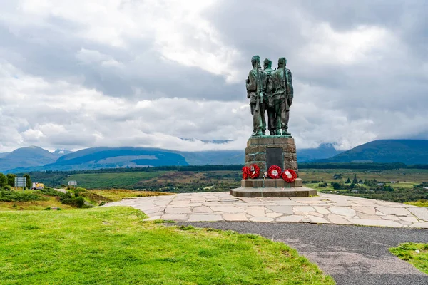 2021年9月15日 Lochaber 突击队纪念碑 Commando Memorial 是一座A类登录纪念碑 纪念二战期间培养的英国原突击队士兵 — 图库照片