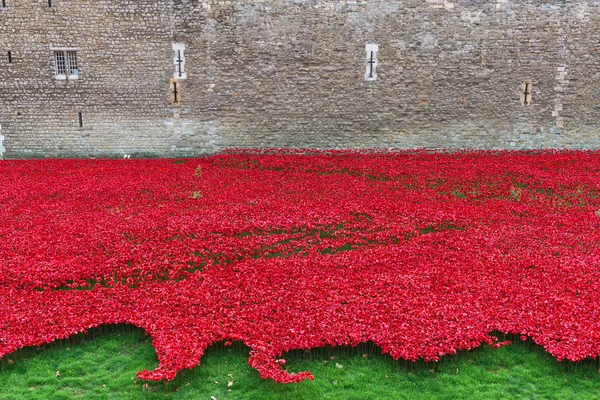 Maki - sztuka instalacyjne w Tower of London, Uk — Zdjęcie stockowe