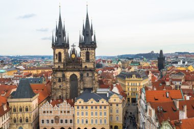 Bir görünümü, kilise, Meryem Maria önce Tyn Prag, Çek Cumhuriyeti