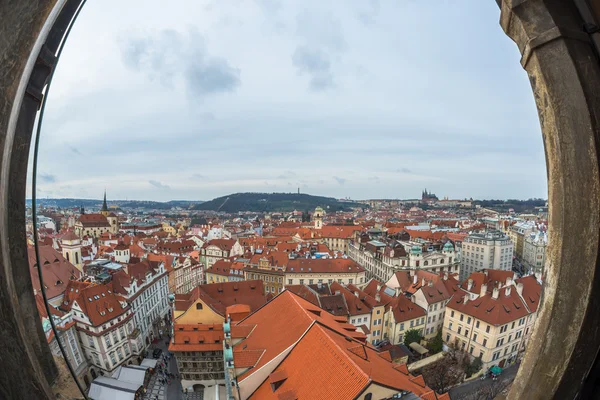 Aerial view of the Old Town Square in Prague, Czech Republic — Stock Photo, Image