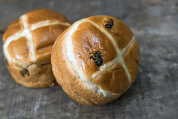 Wielkanoc hot cross buns — Zdjęcie stockowe