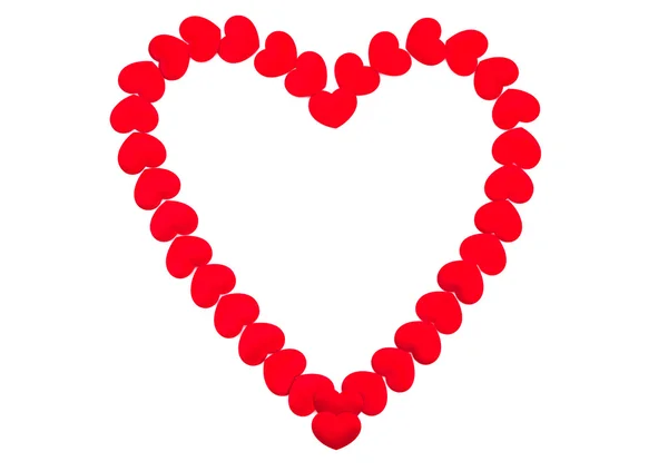 Red heart on white background — Stock Photo, Image