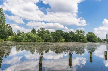 Hyde Park 'ta yılan gölü, Londra, İngiltere