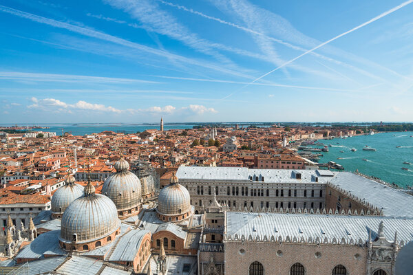 Panoramic aerial view of Venice