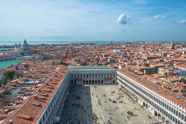 Panoramic aerial view of Venice