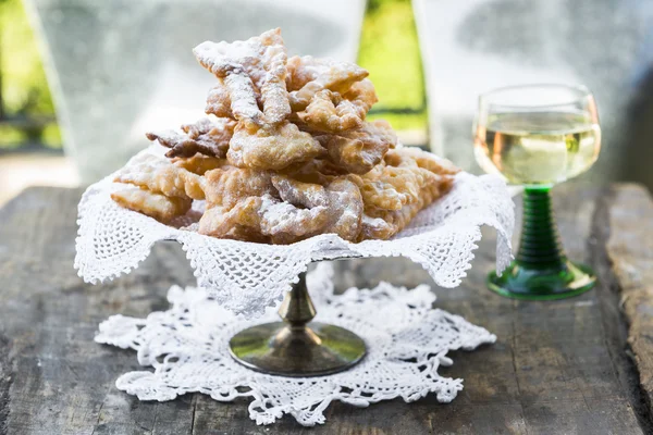 Frappe -  typical Italian carnival fritters — Stock Photo, Image